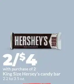 Hy-Vee King Size Hersey's candy bar offer