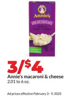 Hy-Vee Annie's macaroni & cheese offer