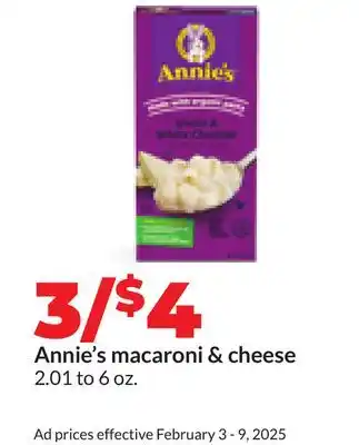 Hy-Vee Annie's macaroni & cheese offer