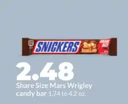 Hy-Vee Share Size Mars Wrigley candy bar offer