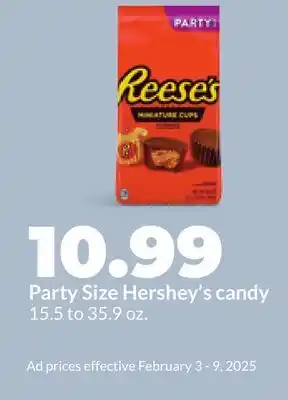 Hy-Vee Party Size Hershey's candy offer