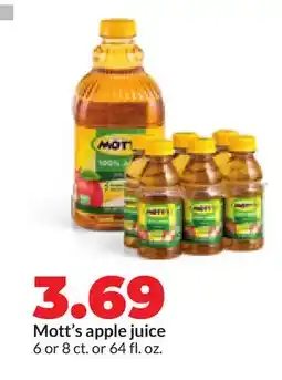 Hy-Vee Mott's apple juice offer