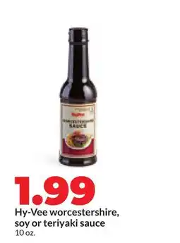 Hy-Vee Hy-Vee worcestershire, soy or teriyaki sauce offer