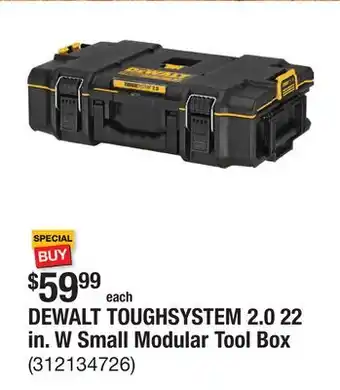 The Home Depot DEWALT TOUGHSYSTEM 2.0 22 in. W Small Modular Tool Box offer