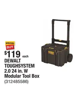 The Home Depot DEWALT TOUGHSYSTEM 2.0 24 in. W Modular Tool Box offer