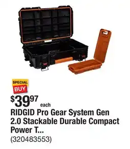 The Home Depot RIDGID Pro Gear System Gen 2.0 Stackable Durable Compact Power Tool Box With Secure Hang Mounts offer