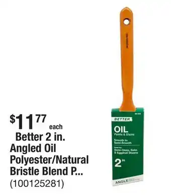 The Home Depot Better 2 in. Angled Oil Polyester/Natural Bristle Blend Paint Brush offer