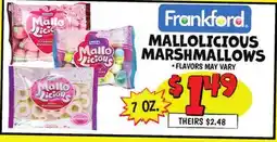 Ollie's Frankford MALLOLICIOUS MARSHMALLOWS offer