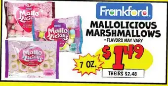 Ollie's Frankford MALLOLICIOUS MARSHMALLOWS offer