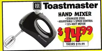 Ollie's Toastmaster HAND MIXER offer