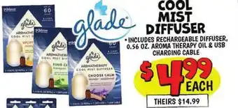 Ollie's Glade COOL MIST DIFFUSER offer