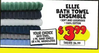 Ollie's ELLIE BATH TOWEL ENSEMBLE offer