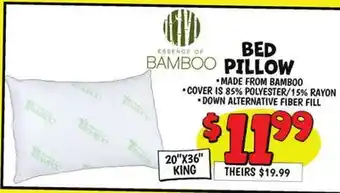 Ollie's BAMBOO BED PILLOW offer