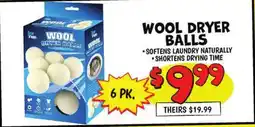 Ollie's WOOL DRYER BALLS offer