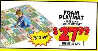 Ollie's FOAM PLAYMAT offer