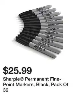 Office Depot Sharpie Permanent Fine-Point Markers, Black, Pack Of 36 offer