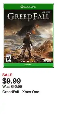 Game Stop GreedFall - Xbox One offer