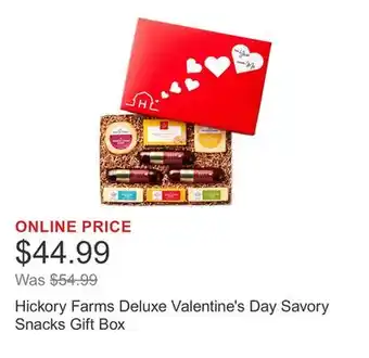 Costco Hickory Farms Deluxe Valentine's Day Savory Snacks Gift Box offer