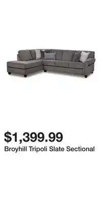 Big Lots Broyhill Tripoli Slate Sectional offer