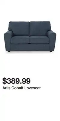 Big Lots Arlis Cobalt Loveseat offer