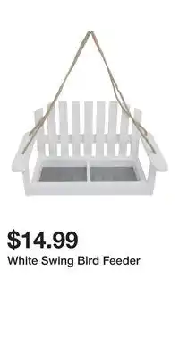 Big Lots White Swing Bird Feeder offer