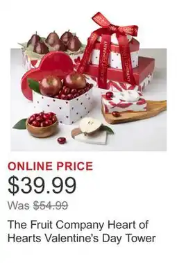 Costco The Fruit Company Heart of Hearts Valentine's Day Tower offer