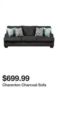 Big Lots Charenton Charcoal Sofa offer