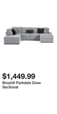 Big Lots Broyhill Parkdale Dove Sectional offer