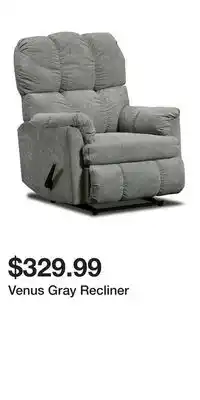 Big Lots Venus Gray Recliner offer