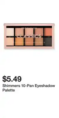 Big Lots Shimmers 10-Pan Eyeshadow Palette offer