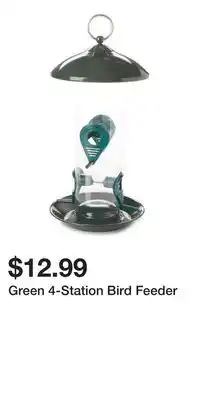 Big Lots Green 4-Station Bird Feeder offer