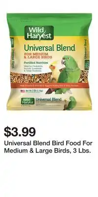 Big Lots Universal Blend Bird Food For Medium & Large Birds, 3 Lbs offer