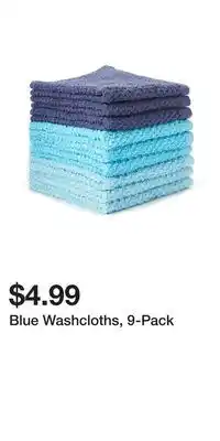 Big Lots Blue Washcloths, 9-Pack offer