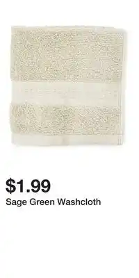 Big Lots Sage Green Washcloth offer