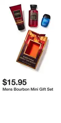 Bath & Body Works Mens Bourbon Mini Gift Set offer