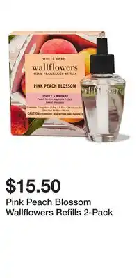 Bath & Body Works Pink Peach Blossom Wallflowers Refills 2-Pack offer