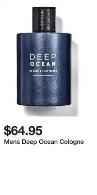 Bath & Body Works Mens Deep Ocean Cologne offer