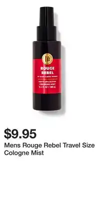 Bath & Body Works Mens Rouge Rebel Travel Size Cologne Mist offer