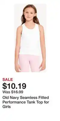 Old Navy Old Navy Seamless Fitted Performance Tank Top for Girls offer