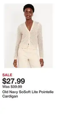 Old Navy Old Navy SoSoft Lite Pointelle Cardigan offer