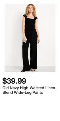 Old Navy Old Navy High-Waisted Linen-Blend Wide-Leg Pants offer