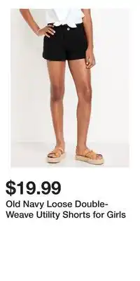 Old Navy Old Navy Loose Double-Weave Utility Shorts for Girls offer