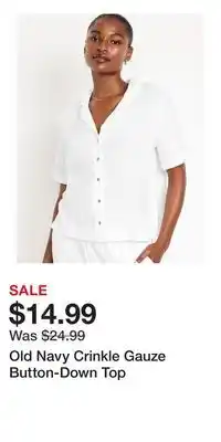 Old Navy Old Navy Crinkle Gauze Button-Down Top offer