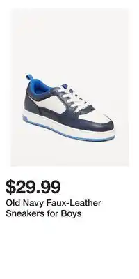 Old Navy Old Navy Faux-Leather Sneakers for Boys offer