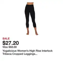 Belk Yogalicious Women's High Rise Interlock Tribeca Cropped Leggings with Side Pocket offer