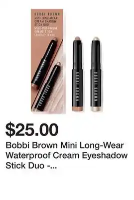 Belk Bobbi Brown Mini Long-Wear Waterproof Cream Eyeshadow Stick Duo - $34 Value! offer