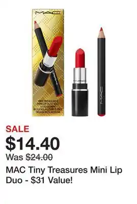 Belk MAC Tiny Treasures Mini Lip Duo - $31 Value! offer