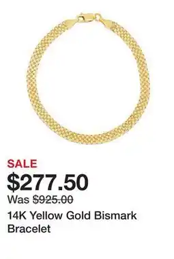 Belk 14K Yellow Gold Bismark Bracelet offer