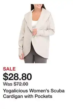 Belk Yogalicious Women's Scuba Cardigan with Pockets offer