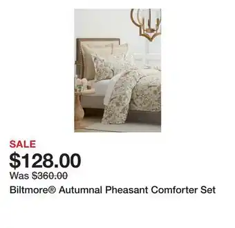 Belk Biltmore Autumnal Pheasant Comforter Set offer